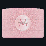 Monogram Stylish Rose Gold Glitzer Template Trendy iPad Pro Cover<br><div class="desc">Monogram Stylish Rose Gold Glitzer Template Trendy Girly Elegant Modern iPad Smart Cover.</div>