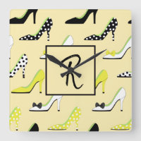 Monogram Stylish Yellow High Heels
