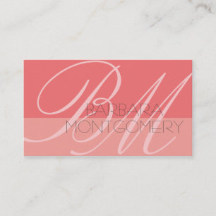 Monogram Stylist Fashion Designer Business Card Visitenkarte