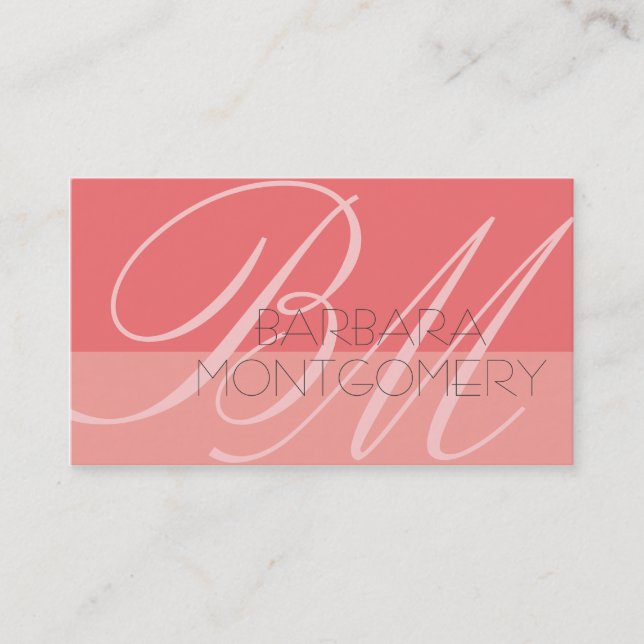 Monogram Stylist Fashion Designer Business Card Visitenkarte (Vorderseite)