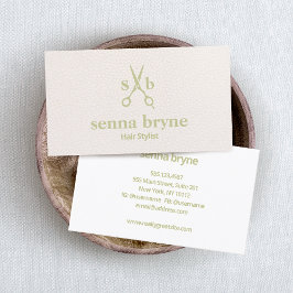 Monogram Stylist-Schere Rosa Leder Visitenkarte