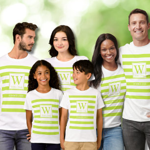 Monogram Summer Family Wiedersehen Line Grüne Stre T-Shirt