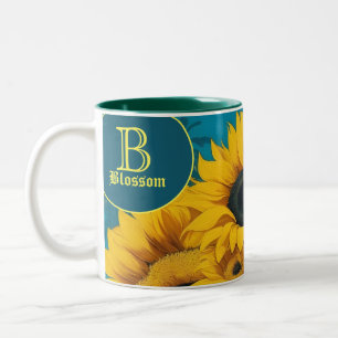 Monogram Sunflowers Vincent Van Gogh Tasse