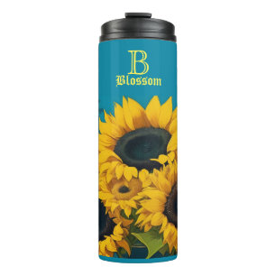 Monogram Sunflowers Vincent Van Gogh Thermosbecher