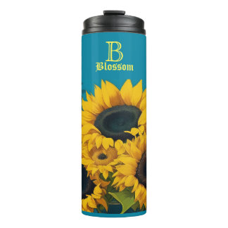Monogram Sunflowers Vincent Van Gogh Thermosbecher
