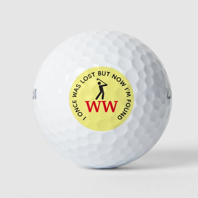 MONOGRAM SwingGolfer Lost Fost Scripture RED Golfball (Vorderseite)