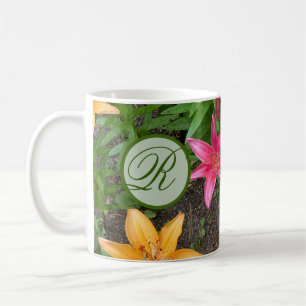 Monogram-Tasse Sommerliche Blume Kaffeetasse