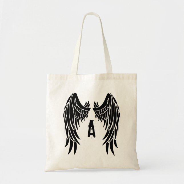 Monogram Tattoo Angel Wing Tragetasche (Vorne)
