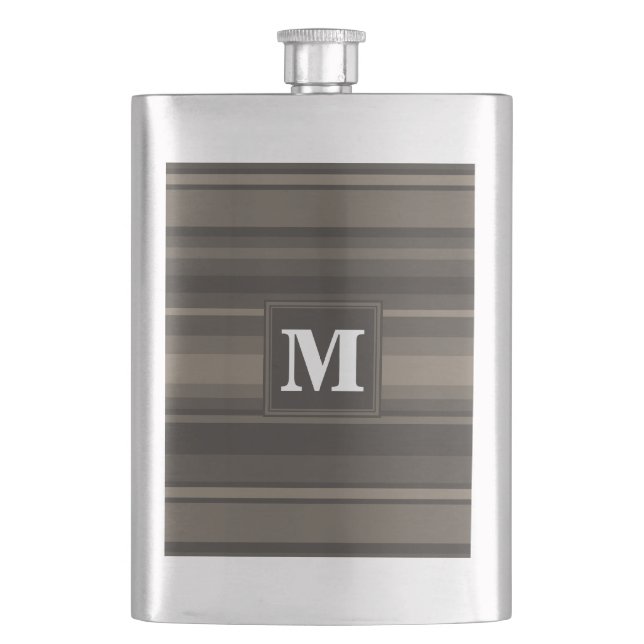 Monogram Taupe Flachmann (Vorderseite)