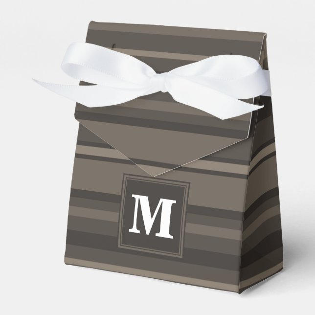 Monogram Taupe Geschenkschachtel (Vorderseite)