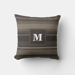 Monogram Taupe Kissen