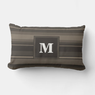 Monogram Taupe Lendenkissen