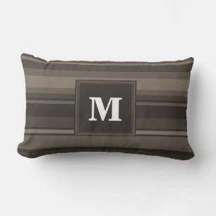 Monogram Taupe Lendenkissen