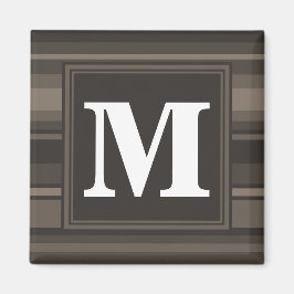 Monogram Taupe Magnet