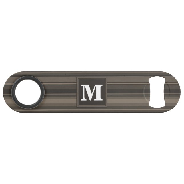 Monogram Taupe Speedflaschenöffner (Vorderseite (Horizontal))