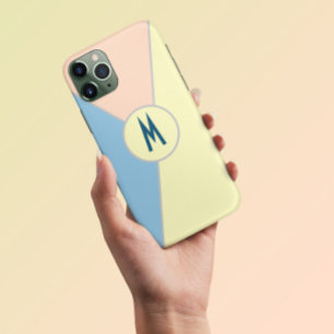 Monogram Tealblau Gelb Rosa Pastell Farbkombinatio Case-Mate iPhone Hülle