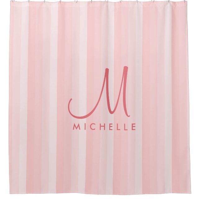 Monogram Template für den Anfangsnamen Moderne Ele Duschvorhang (Vorderseite)