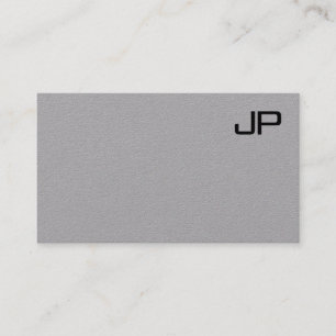 Monogram Template Moderne Elegant Beruflich Gray Visitenkarte
