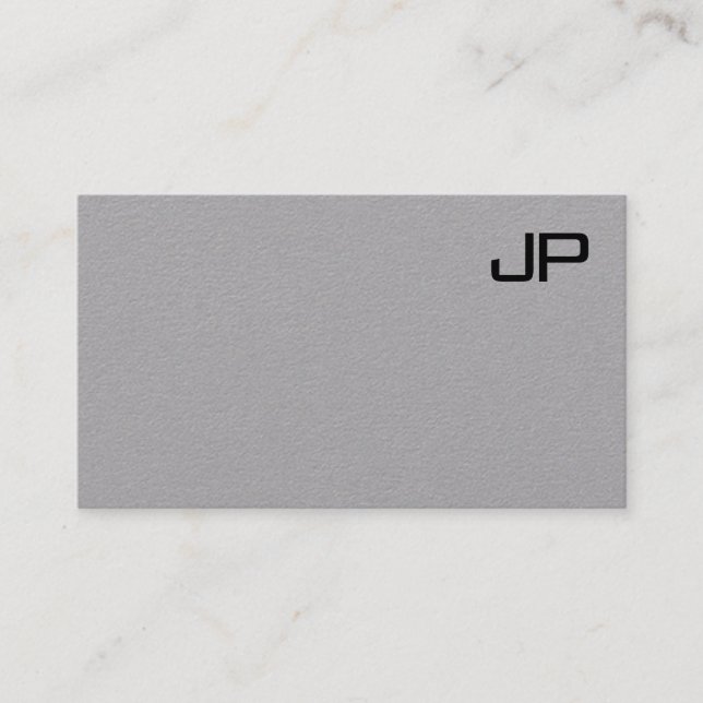 Monogram Template Moderne Elegant Beruflich Gray Visitenkarte (Vorderseite)