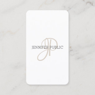 Monogram Template Moderne Elegant Beruflich Visitenkarte