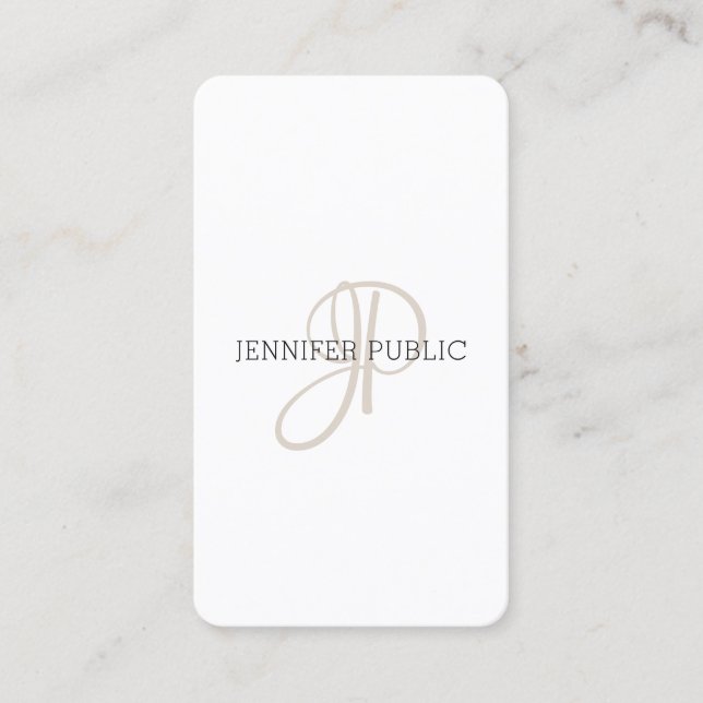 Monogram Template Moderne Elegant Beruflich Visitenkarte (Vorderseite)