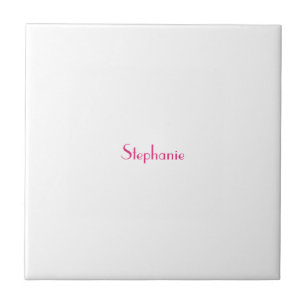 Monogram Template Pink Individuelle Name Gift 2023 Fliese