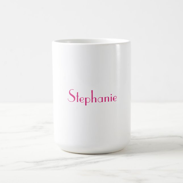 Monogram Template Pink Individuelle Name Gift 2023 Kaffeetasse (Mittel)