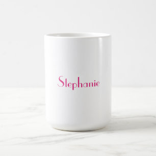 Monogram Template Pink Individuelle Name Gift 2023 Kaffeetasse