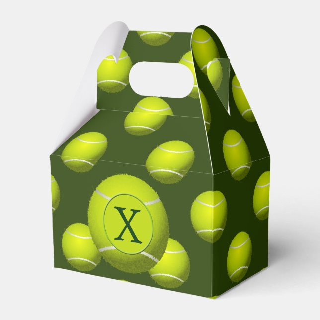 Monogram Tennis Balls Sportmuster Geschenkschachtel (Vorderseite)
