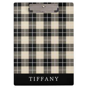 Monogram Thomson Camel Tartan Kariertes Muster Klemmbrett
