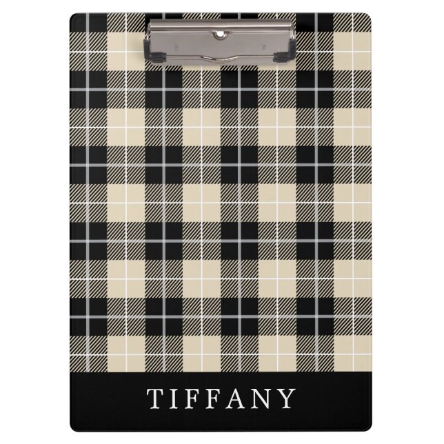 Monogram Thomson Kamel-Tartan-Karo-Muster Klemmbrett (Vorderseite)