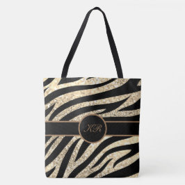 Monogram Tiger Stripe Golden Glitzer Girly