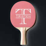 Monogram Tischtennis Schläger<br><div class="desc">This design may be personalized in the area provided by changing the photo and/or text. Or it can be customized by clicking Personalize this Template and then choosing the click to customize further option and delete or change the color of the background, add text, change the text color or style,...</div>