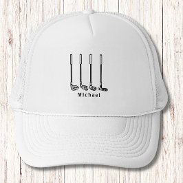 Monogram-Trauzeuge-Hut | Golf Clubs Hat Truckerkappe