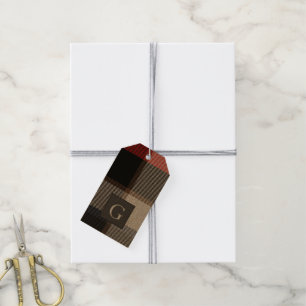 Monogram Trauzeugen Trauzeuge Red Gray Tartan Blac Geschenkanhänger