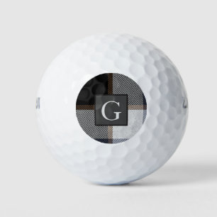 Monogram Trauzeugen Trauzeuge Red Gray Tartan Blac Golfball