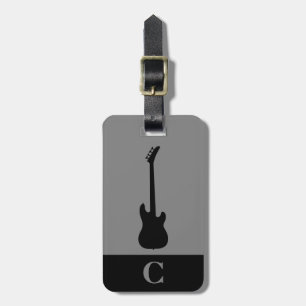 Monogram Travel Music Electric Bass Gitarre Gray Gepäckanhänger