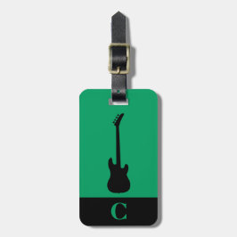 Monogram Travel Music Electric Bass Gitarre Green Gepäckanhänger
