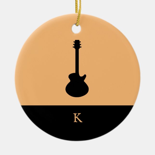 Monogram Travel Music Electric Bass Gitarre Keramik Ornament (Vorne)