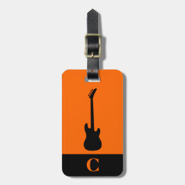Monogram Travel Music Electric Bass Gitarre Orange Gepäckanhänger