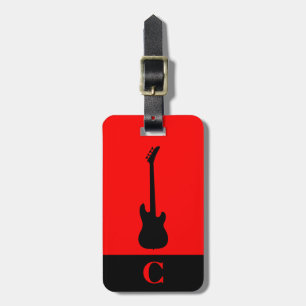 Monogram Travel Music Electric Bass Gitarre Red Gepäckanhänger