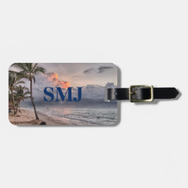 Monogram Travel Ocean, Beach und Palm Trees Gepäckanhänger