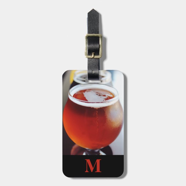 Monogram Travel Verschiedene Biere Gepäckanhänger (Vorderseite vertikal)