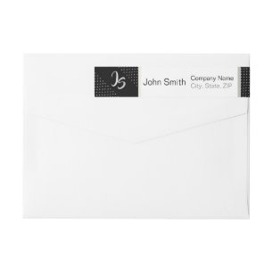 Monogram Trendy Geometric Black Pattern