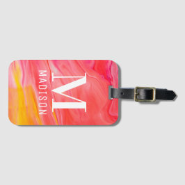 Monogram Trendy Modern Girly Chic Abstrakt Stylish Gepäckanhänger