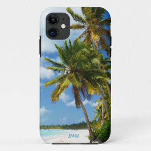Monogram Tropical Beach Palm Trees Case-Mate iPhone Hülle