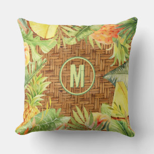 Monogram Tropical Watercolor Formentuch Kissen