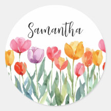 Monogram Tulips Frühlingsblumen farbenfroh und frö