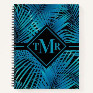 Monogram Turquoise Palm Notizbuch