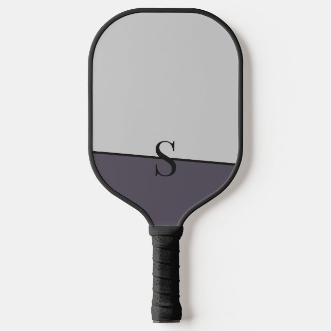 Monogram Two Tone Fog & Warm Slate mit Schwarz Pickleball Schläger (Vorderseite)